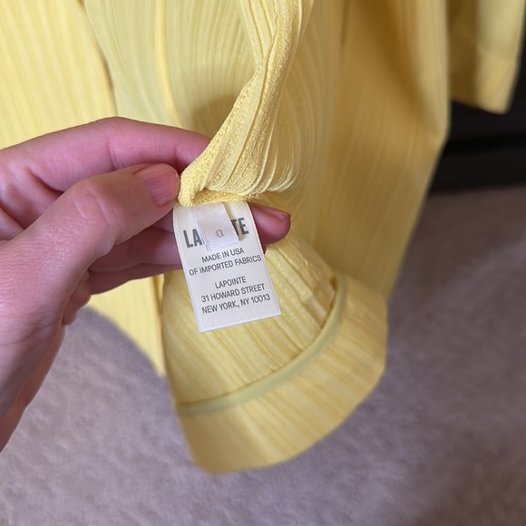 LAPOINTE NWOT silk blend yellow Single Breasted Blazer - Picture 12 of 16